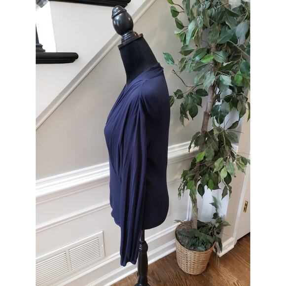 Women's Premise Studio Navy Long Sleeve Top with Cross Front Size S - Picture 6 of 11